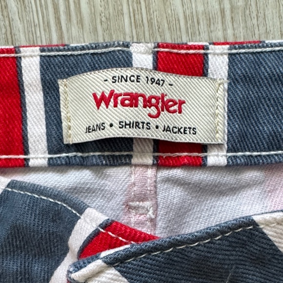 Wrangler Women's Striped Flare Jeans - Red, White, and Blue - Picture 2 of 5